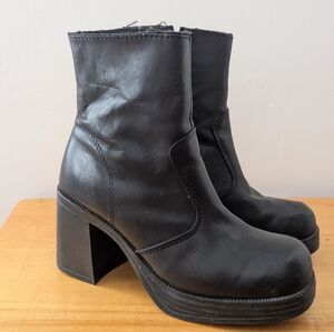 Vintage Black Ankle Boots